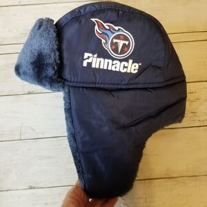 Tennesse Titans Blue NFL Pinnacle Promotional Faux Fur Winter Trapper Hat NWOT